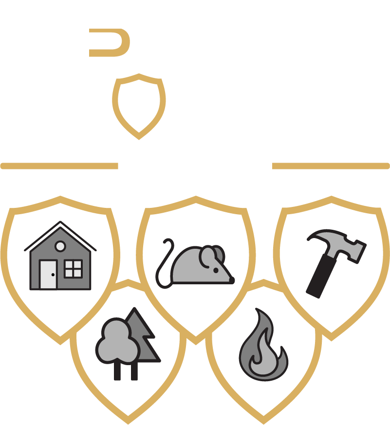 Bestprotect Logo Schrift Weiß Gold