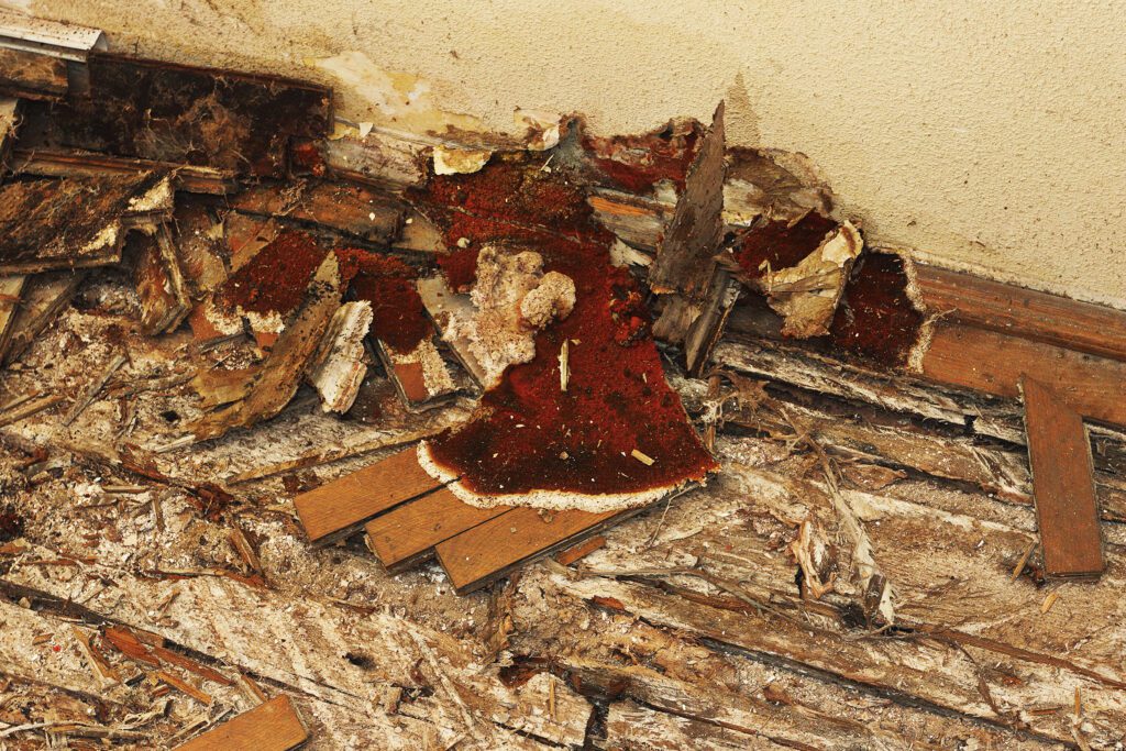 Fruiting Body Of Dry Rot On The Floor